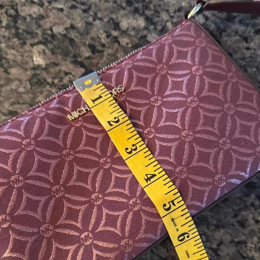 Michael Kors pink Metallic embossed jet set travel Crossbody Bag NWT - Picture 13 of 15